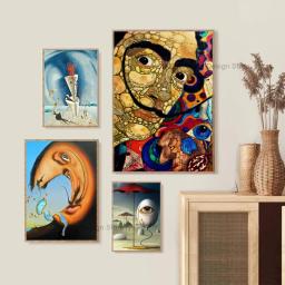 Salvador dali série surrealismo, cartaz abstrato, etiqueta, quarto, estudo, arte da parede, pintura pendurada, alta qualidade, 1pc - Image 1