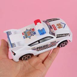 2 pçs plástico simulação carro de polícia modelo de volta do carro brinquedos para crianças menino festa aniversário favores giveaway pinata enchimentos presentes - Image 3