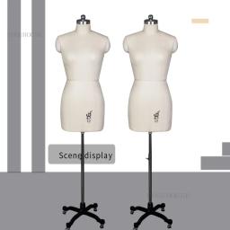 Manequim de costura alfaiate feminino parte superior do corpo modelo padrão internacional para design de roupas e vestido forma suporte pode ser pinado - Image 3