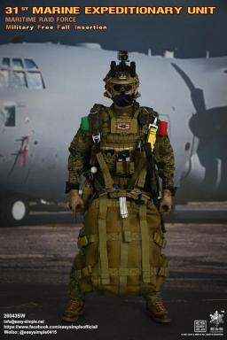 Fácil e simples es 26043sd 1/6 marines queda livre pára-quedas militar homem combate uniforme com armas 12 Polegada figura de ação modelo - Image 3