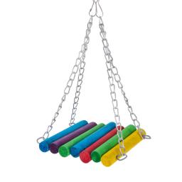 Brinquedos De Pássaro De Madeira Para Papagaio Pequeno, Mastigação, Brinquedos De Treinamento, Corda De Algodão, Balanço, Anel Pendurado, Sino, Gaiola, Escalada, Escadas, Pet Supplies - Image 6