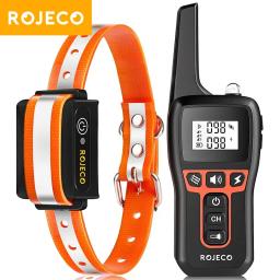 ROJECO-Coleira de Treinamento Elétrica para Cães, Coleira de Controle Remoto para Pet, Recarregável Casca, Stop Shock, 1000m - Image 1