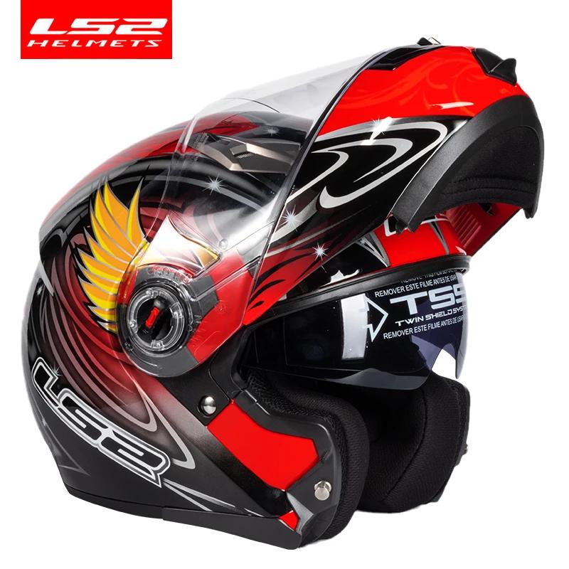 Capacete LS2 FF370 Capacete de motocicleta flip up LS2 capacetes modulares de lente dupla com viseira solar casco moto - Image 1