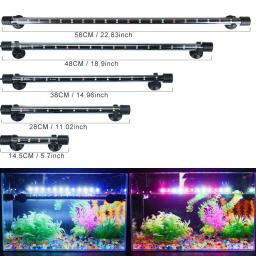 Aquário submersível LED Light Lamp, Fish Tank Iluminação, luzes subaquáticas à prova d'água, EU Plug, 220V-240V, 14-48cm - Image 1