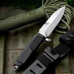 Faca de sobrevivência de alta dureza ao ar livre Faca reta de força extrema Faca de frutas de acampamento multifuncional Faca de caça 1pc - Image 1