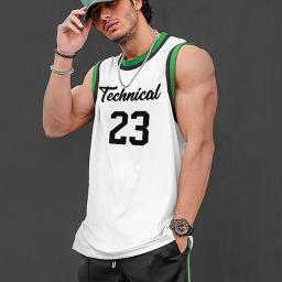 Roupas de basquete de secagem rápida masculina, regata casual, ginásio Fitness, camisa sem mangas, colete de malha, esportes, camiseta de musculação, verão - Image 3