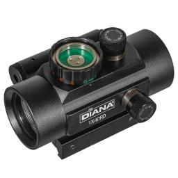 DIANA-mira vermelha com laser vermelho, óptica tática, vista do rifle do trilho para a caça, 1x40, 11mm, 20mm, verde - Image 5