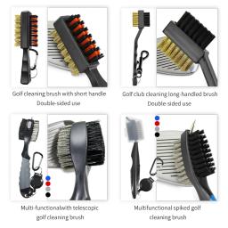 Escova de limpeza para tacos de golfe, escova de limpeza com mosquetão, apontador de ranhuras, multi estilo, acessórios esportivos de golfe, dropshipping - Image 2