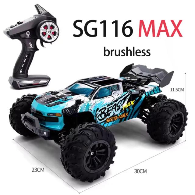 SG116MAX Carro RC Brushless 80 km/h 1:16 4WD Off-Road Profissional