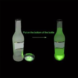 LED Luminous Coasters com luzes, garrafa adesivos, 3 modos, apto para Cocktail Drink, casa, festa de casamento, Xmas Table Decorações, 5 pcs, 1pc - Image 4
