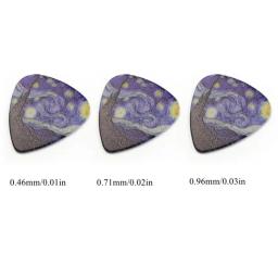 Conjunto de palhetas de guitarra, conjunto de 3 peças, 0,46mm, 0,71mm, 0,96mm, céu estrelado, acústico, elétrico, palheta, remo - Image 4