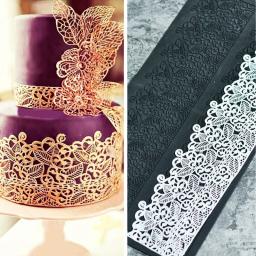 Molde do bolo do Fondant do silicone, Molde gravado do bolo, Sugar Lace Mat, Ferramenta de decoração do bolo - Image 6