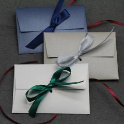 10 pçs/lote Fita Envelope De Papel Para O Convite de Seda de Cor Sólida Cachecol Máscara de Saco de Embalagem de Presente de Casamento de Embrulho - Image 2