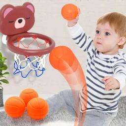 Basquete com ventosa para crianças, brinquedos do banho do bebê, 3 bola, banheiro, banheira, chuveiro, jogo de água, brinquedo para crianças - Image 2