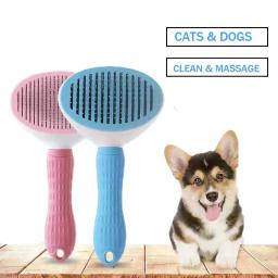 Aparador automático de pêlos para animais de estimação, Pente para cães e gatos, Remoção auto-limpante de pulgas - Image 3