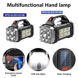 Poderosa lanterna led cob acampamento recarregável lanterna portátil ao ar livre holofote luz forte tocha fonte de alimentação móvel - Image 3