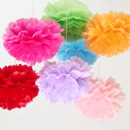 Handmade Pompoms De Papel De Tecido, Decorativo De Casamento, Baby Shower, Decoração De Festa De Aniversário, 4 "a 14", 1Pc - Image 1