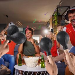 Maracas Areia Martelo com Concha De Plástico E Punhos De Madeira, Instrumentos Musicais De Percussão Para Ao Vivo, Concerto, Ritmo, 1 Par, 25cm - Image 4