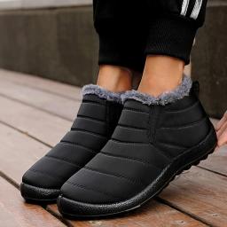 Plataforma de neve botas femininas sapatos punk para mulher deslizamento em sapatos mulher botas de tornozelo macio manter quente pele sapatos de inverno feminino botas mujer - Image 5