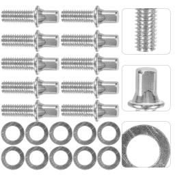 Drum Screw Fittings Set Acessórios, Pedal Shaft Kit, Drumming Setup, Jazz Parafusos, Prata Chapeado Ferro Parafusos, 10 Pcs - Image 2