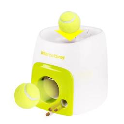 Lançador de bolas de tênis para cães Chase Automatic Toys Máquina de recompensa alimentar Alimentador inteligente Jogando Mmachine, Pet Ball Thrower - Image 2