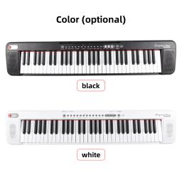 Piano eletrônico multifuncional com teclado iluminado, Instrumento musical portátil, 61 teclas, Piano digital - Image 1