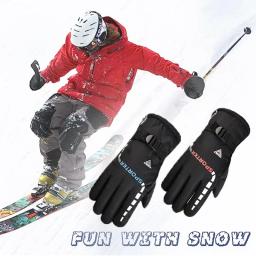 Luvas impermeáveis unisex de ciclismo, antiderrapante, esportes ao ar livre, esqui, luvas quentes para motocicletas, equipamento moto, acessórios de inverno - Image 5