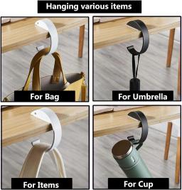 Gancho para Bolsa e Bolsa, Gancho de Mesa, Suporte de Mesa, Mesa De Armazenamento, Decoração para Mulheres Saco, Guarda-chuva, Fone De Ouvido, Escritório, Estudante - Image 6
