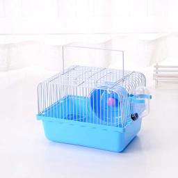 Gaiola de hamster de plástico com roda, Estojo portátil para ratos, Caixa de transporte para animais pequenos - Image 5
