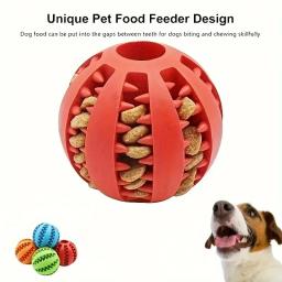 Bola resistente à mordida para cão e gato, brinquedo não tóxico para filhote de cachorro e gato, ração para animais, mastigar bola, acessórios alimentares - Image 1