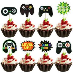 Jogo no cartão temático da decoração do bolo, fundo da festa de aniversário, letras bandeira-levantada, 10-20Pcs, partes do pacote - Image 4