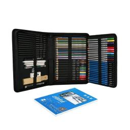 Art Kit para Desenho a Lápis Colorido, Inclui Lápis de Esboço Profissional, Premium Sketchbook, Zipper Case, Ferramentas, HB-CBPB071-3, 71 Pcs - Image 1