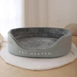 Cama dupla face macia para cães grandes e gatos, almofada de sofá quente, cesta grande, cobertor, produtos de canil médio, acessórios de casa - Image 4