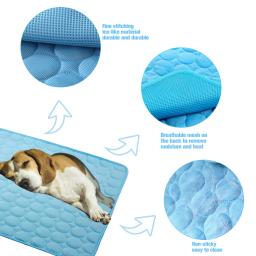 Cama respirável para cães e gatos Esteira de resfriamento grande almofada de canil cobertor auto-refrigerador caixa do sono, verão - Image 3