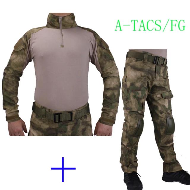 Uniforme de Combate VULPO com Camuflagem Avançada, Camisa BDU, Cotoveleiras e Joelheiras para Caça e Aventura