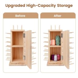 Rack linha com 84 carretéis, suporte giratório para linha bordado, organizador linha para acolchoar, costura - Image 2