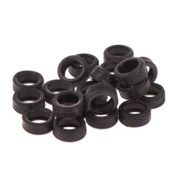 Tire pele carro modelo cena acessórios, pneu rodas, alta qualidade, 1:64, 20pcs - Image 4