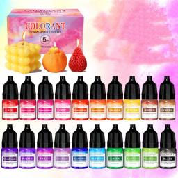 Corantes de vela Pigmento Set, Corante Líquido para Vela DIY, Corante para Colorir Sabão, Artesanato Artesanal, Kit Pigmento Resina, 20 Cores, 5ml por Garrafa - Image 4