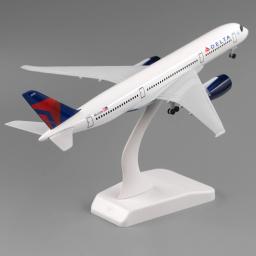 Delta Airlines Airbus A350 Avião com Trem de Pouso Aeronave de 18cm, Brinquedos de Avião para Crianças, Coleção para Crianças, Decoração de Mesa - Image 2