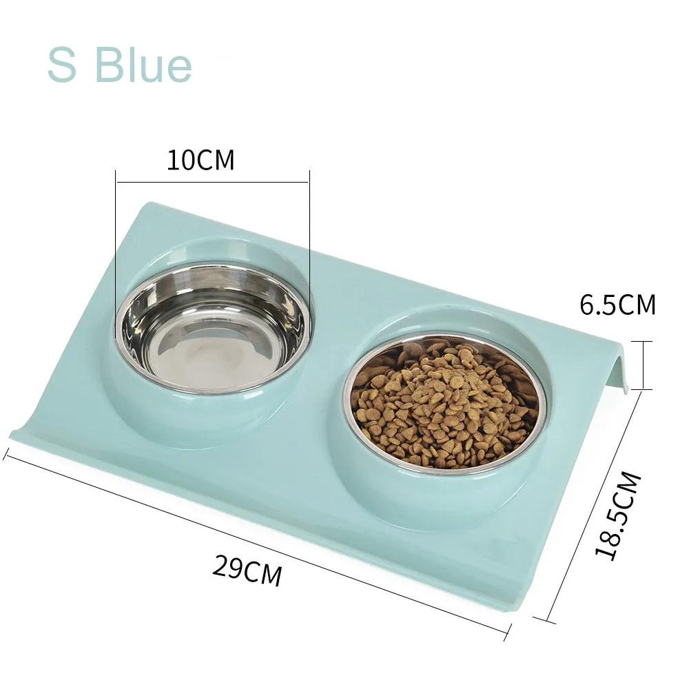 Alimentador de comida tigela de aço inoxidável, tigela de água dupla, alimentador pet, cão e gato mesa de alimentação pequenos acessórios - Image 1