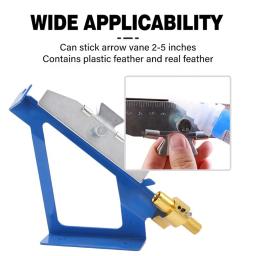 Equipamento de tiro com arco, penas pegajosas, gabarito de fletching ajustável, ferramenta reta e hélice com braçadeira para ferramenta de tiro com arco diy - Image 1