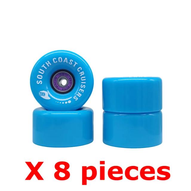 Rodas de Patins Dupla Linha 65x35mm 85A ABEC9 - Kit 8 Peças