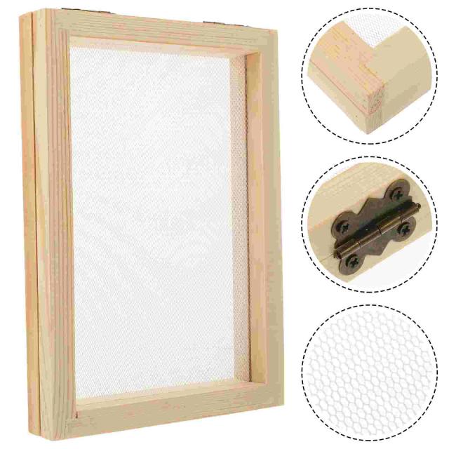 Kit de Moldura de Papel DIY com Molde de Madeira, Ferramentas Artesanais e Brinquedos de Impressão para Crianças