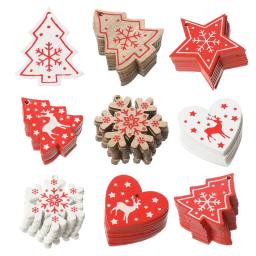 Árvore De Natal De Madeira Pendurado Ornamentos, Pingentes De Alce De Neve, Decoração De Festa De Casa, Decoração De Presente De Ano Novo, 10Pcs por Conjunto - Image 1