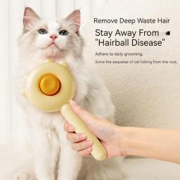 Remoção do cabelo do animal de estimação pente cão escova gato agulha pente auto limpeza para cães gatos ferramentas de preparação para animais de estimação desmatting pente cães acessórios - Image 1