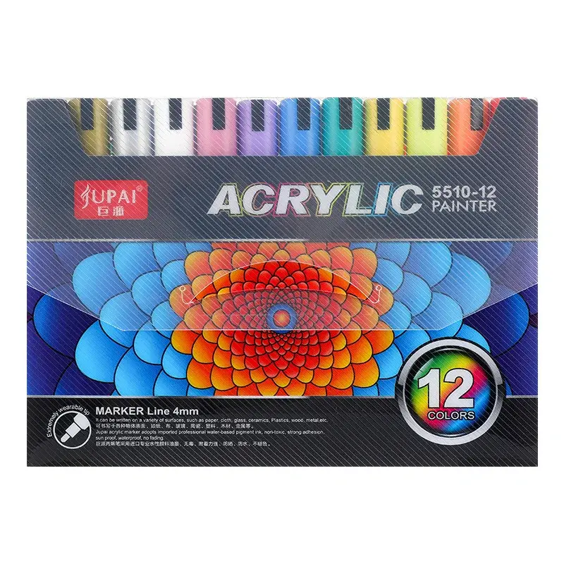Acrílico Marcador Rock Painting Kit for Kids, Crianças Stone Paint Set Canetas, Cerâmica De Vidro De Madeira, Artesanato DIY, Arte Suprimentos, 12 60 Cores - Image 1