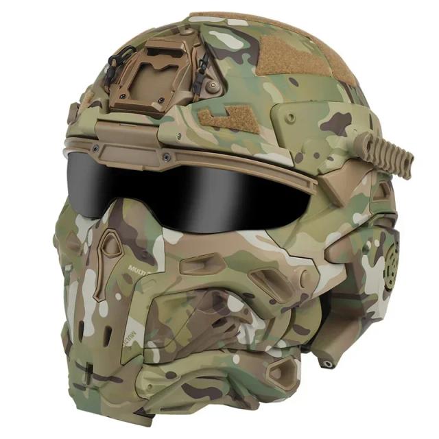 Capacete Tático Erqygra para Airsoft, Paintball e Caça - Equipamento de Segurança para Treinamento e Aventura Outdoor