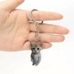 Y1UB 6 peças acessórios bobos para gatos caprichosos, itens decorativos animais divertidos, chaveiros - Image 5