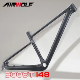 2023 airwolf quadro de carbono mtb 29 mountain bike hardtail quadros 148*12mm através do eixo impulso 29er * 2.45 Polegada mtb bicicleta quadro - Image 2