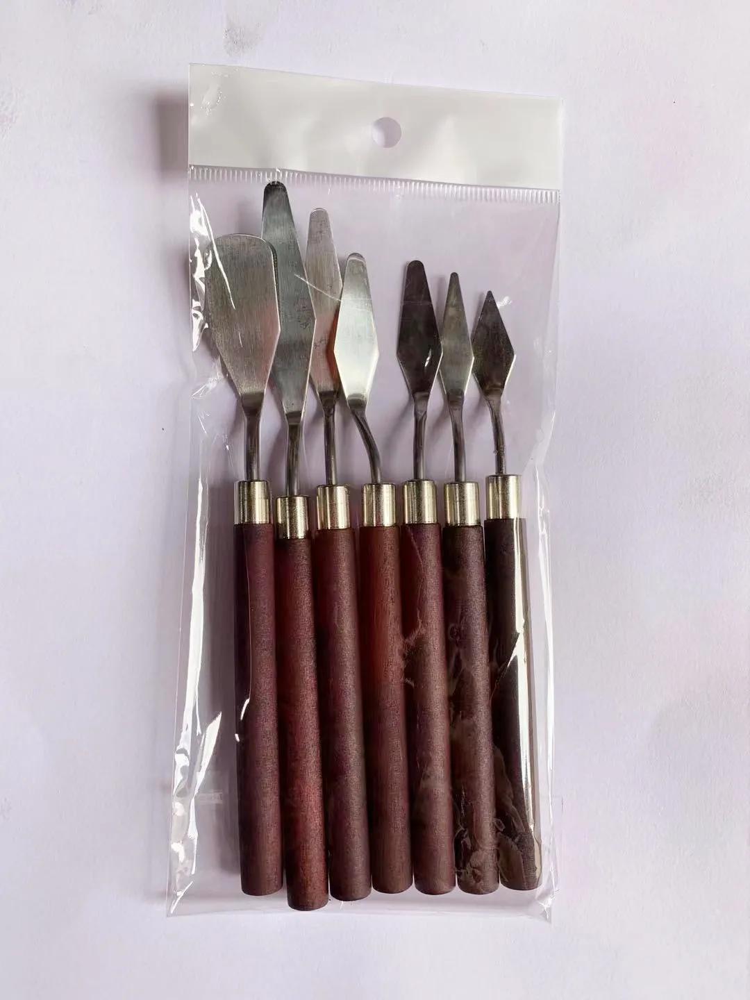 7 pçs/set kit espátula paleta guache suprimentos para pintura a óleo faca belas artes pintura conjunto de ferramentas lâminas flexíveis - Image 1